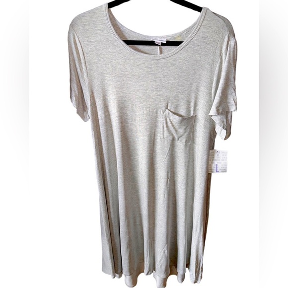 Lularoe large heather sport grey Carly swing dress. Hi /lo hem. NWT rayon‎ . - Picture 1 of 7